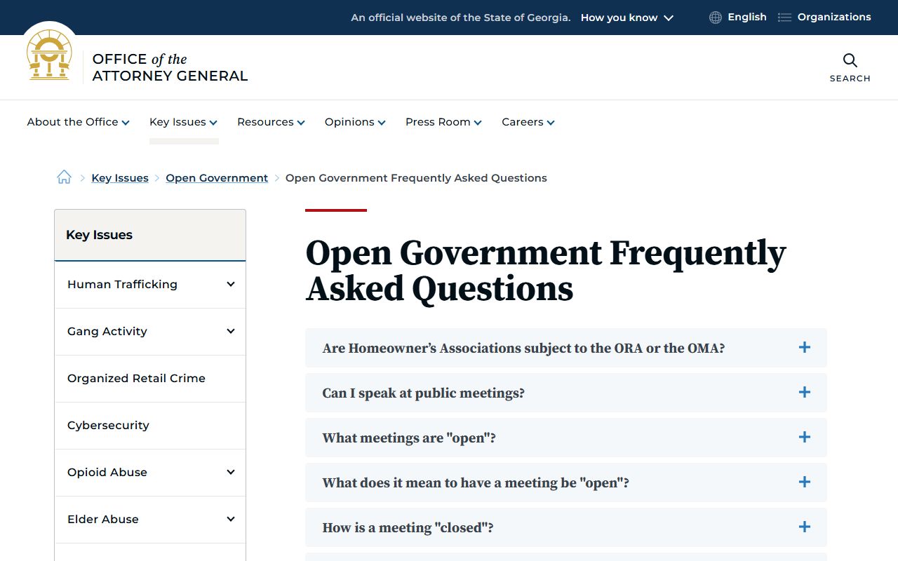 Georgia open records FAQ for Marion County booking photo requests