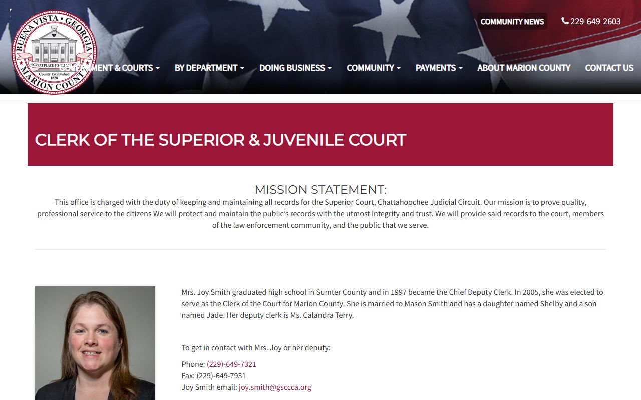 Marion County court records after arrest clerk page